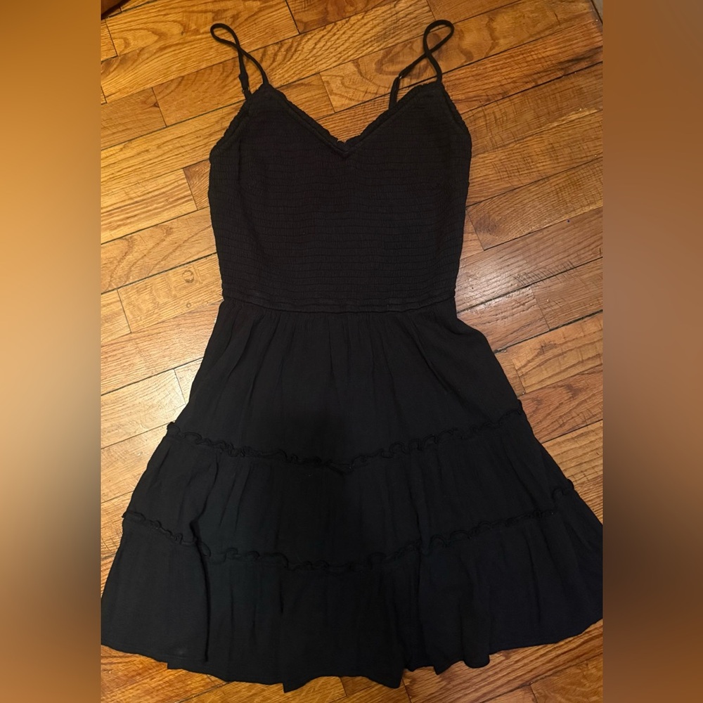 Hollister black fit n flare dress